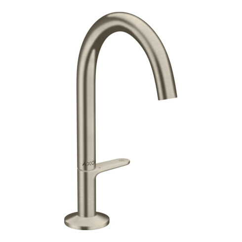 hansgrohe Axor One Mitigeur lavabo monotrou Sel. 170 A 140 mm, avec vidage poussoir, nickel brossé