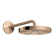 hansgrohe Axor One pomme de douche avec bras de douche, 1 jet, or rouge poli