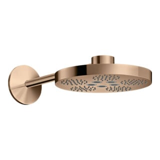 hansgrohe Axor One pomme de douche avec bras de douche, 2 jets, or rouge poli