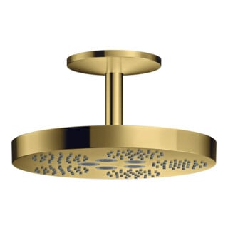 Hansgrohe Axor One pomme de tête avec raccord plafond, 1 an, finition or poli