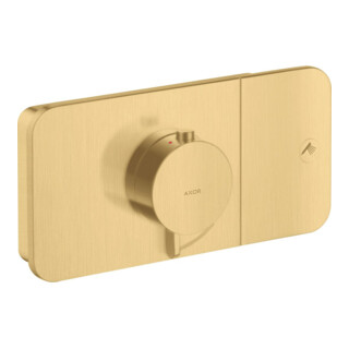 hansgrohe Axor One Set de montage complet thermostat encastré, 1 sortie, or brossé optique