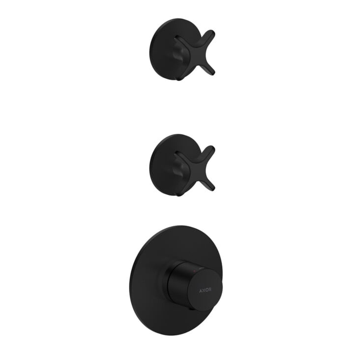 hansgrohe Axor One UP-thermostaat montagekit 2 verbruikers mat zwart