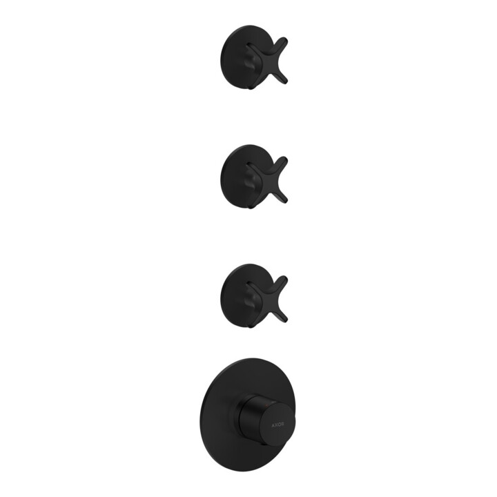 hansgrohe Axor One UP-thermostaat montageset 3 verbruikers mat zwart