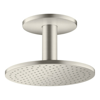 hansgrohe Axor Pomme de douche 250 1jet avec raccord plafond, aspect acier inoxydable