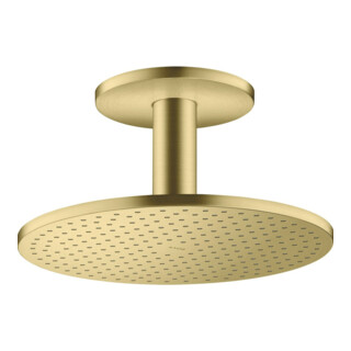 hansgrohe Axor Pomme de douche 300 1jet avec raccord plafond, laiton brossé