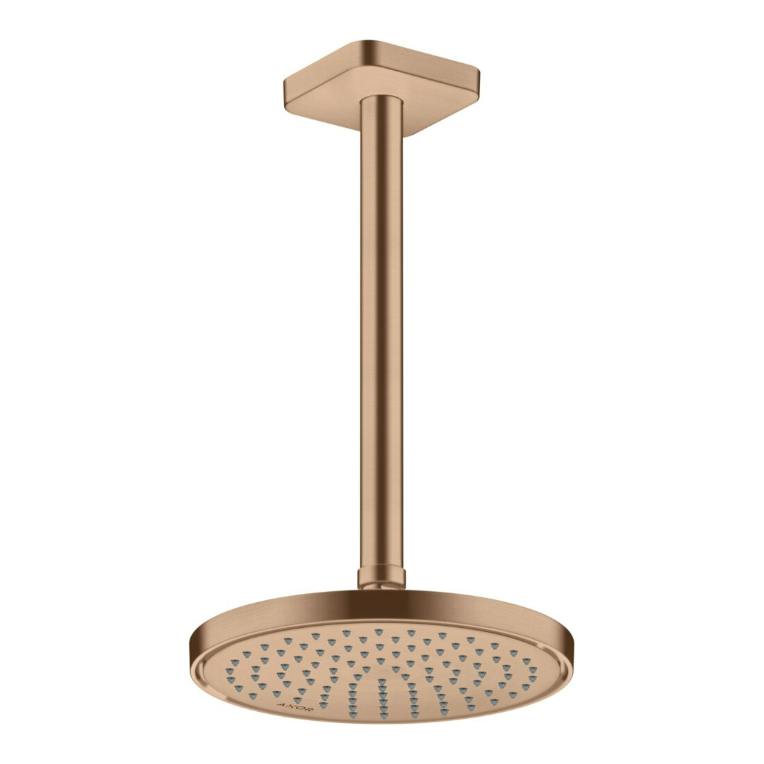 hansgrohe Axor Pomme de douche EcoSmart encastrée, 220 mm, 1 jet, brossée