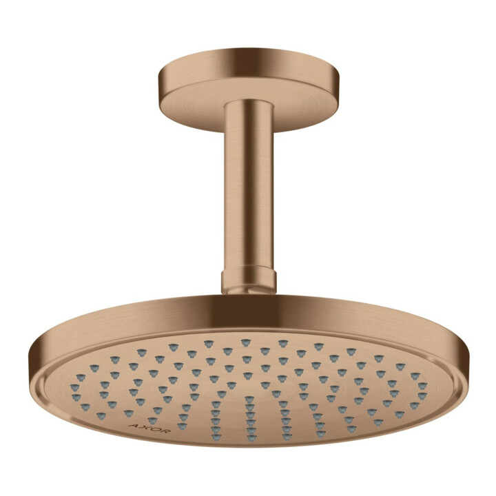 hansgrohe Axor Pomme de douche EcoSmart encastrée, 220 mm, 1 jet, brossée