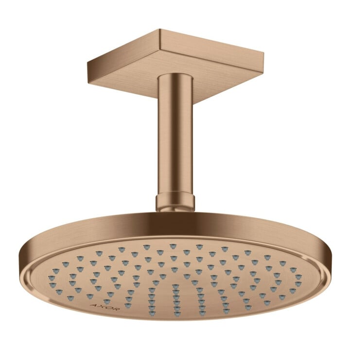 hansgrohe Axor Pomme de douche EcoSmart encastrée, 220 mm, 1 jet, brossée