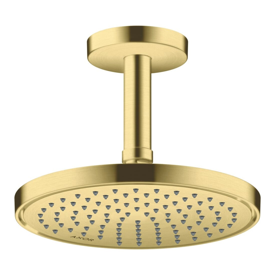 hansgrohe Axor pomme de douche EcoSmart encastrée ou murale, 220 mm, 1 jet, brossée