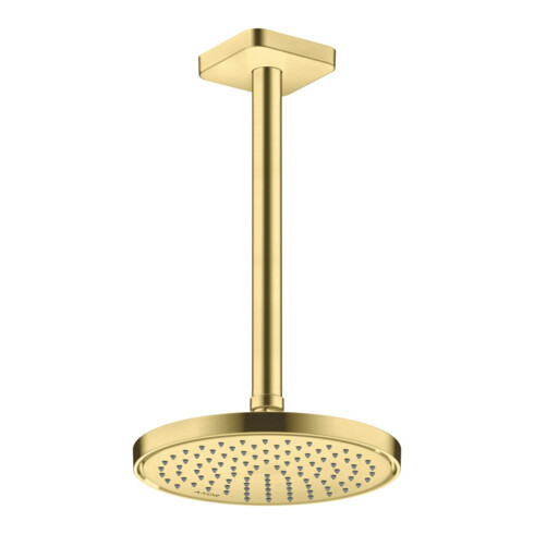 hansgrohe Axor pomme de douche EcoSmart encastrée ou murale, 220 mm, 1 jet, brossée