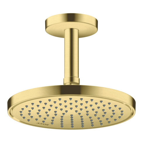 hansgrohe Axor pomme de douche EcoSmart encastrée ou murale, 220 mm, 1 jet, brossée