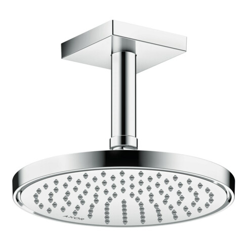 hansgrohe Axor pomme de douche EcoSmart encastrée ou murale, 220 mm, 1 jet, chrome