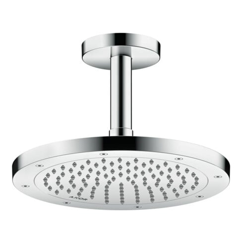 hansgrohe Axor Pomme de douche EcoSmart encastrée ou murale, 245 mm, 1 jet, chrome