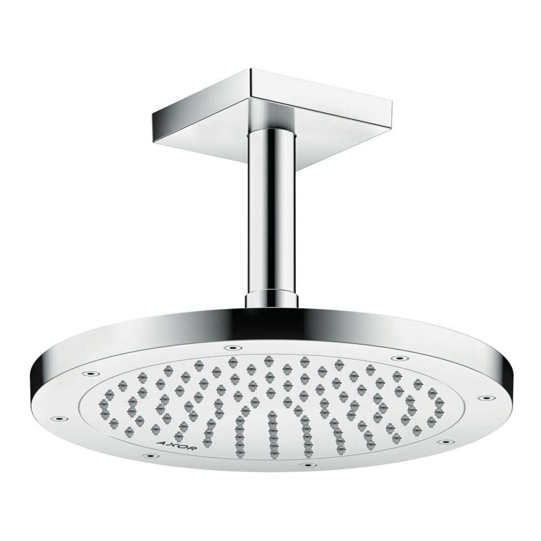 hansgrohe Axor Pomme de douche EcoSmart encastrée ou murale, 245 mm, 1 jet, chrome
