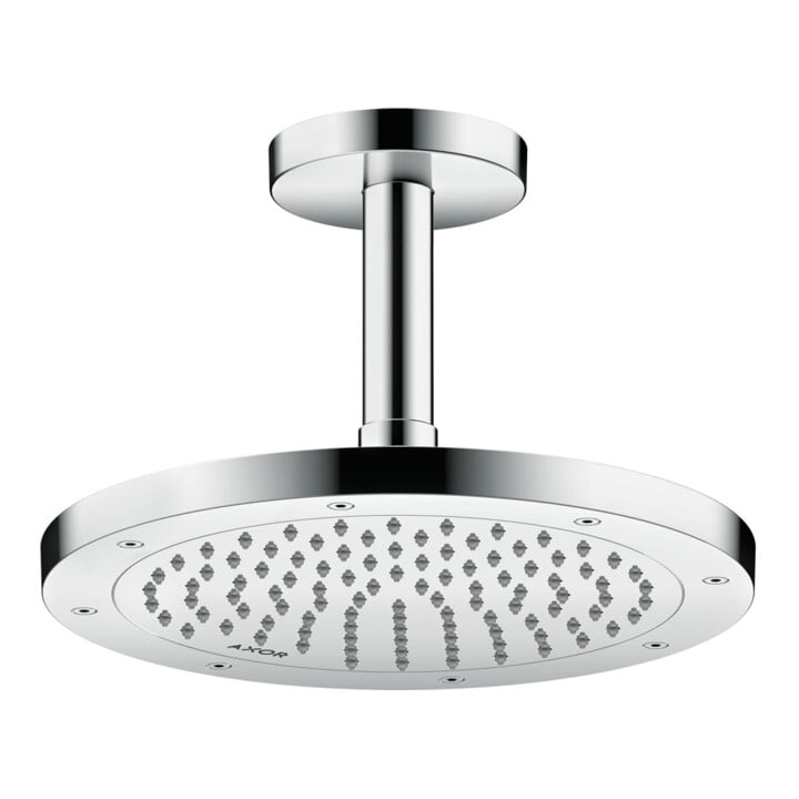 hansgrohe Axor Pomme de douche EcoSmart plus, 245 mm, 1 jet, chrome, pose encastrée ou murale
