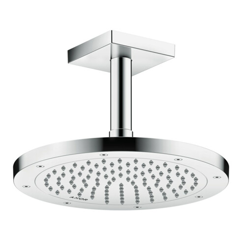 hansgrohe Axor Pomme de douche EcoSmart plus, 245 mm, 1 jet, chrome, pose encastrée ou murale