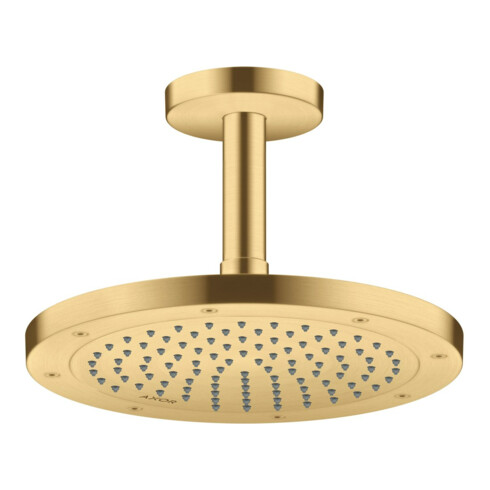 hansgrohe Axor Pomme de douche EcoSmart plus, 245 mm, 1 jet, or brossé optique