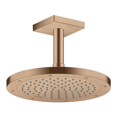 hansgrohe Axor pomme de douche EcoSmart plus, 245 mm, brossé, 1 jet, encastrée