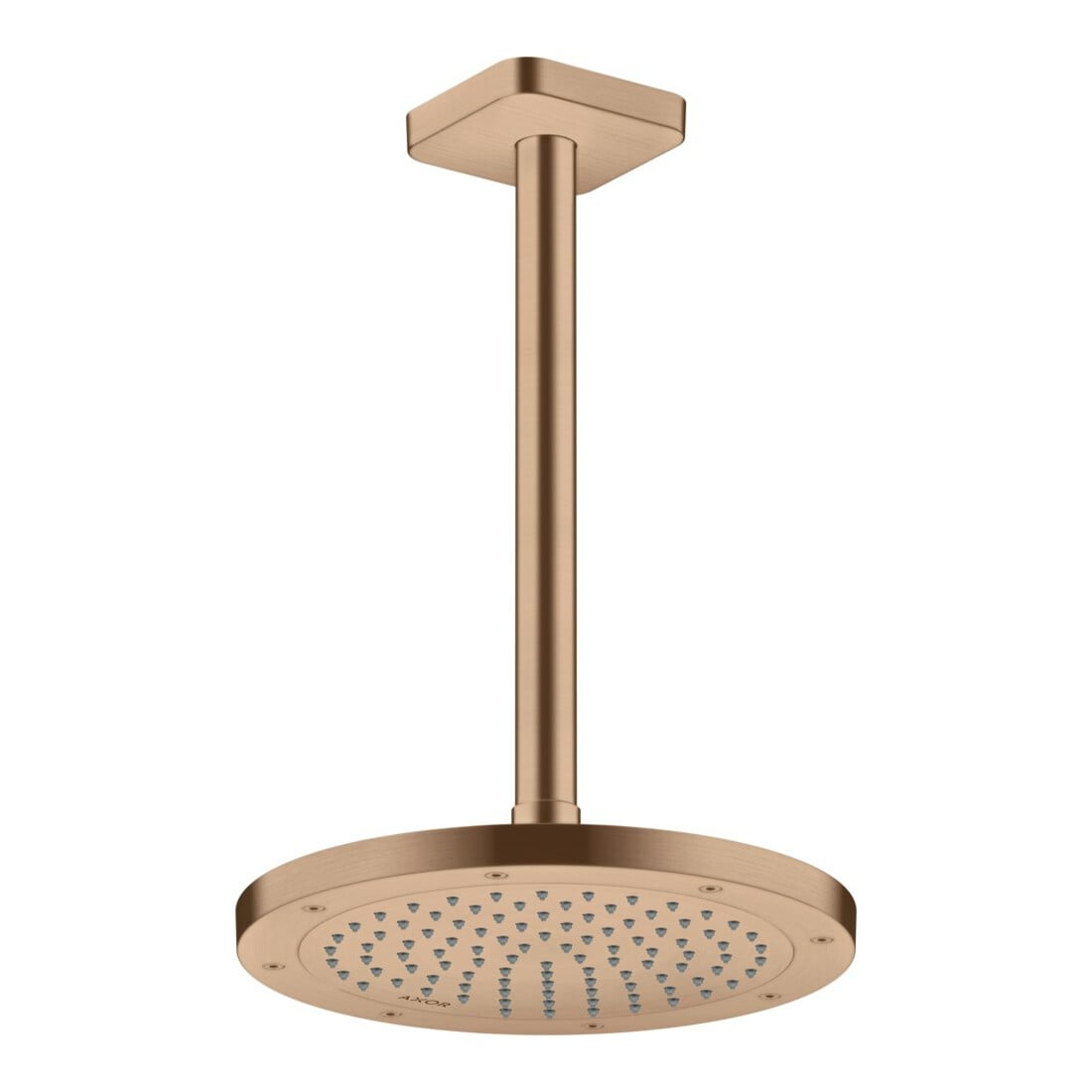 hansgrohe Axor pomme de douche EcoSmart plus, 245 mm, brossé, 1 jet, encastrée
