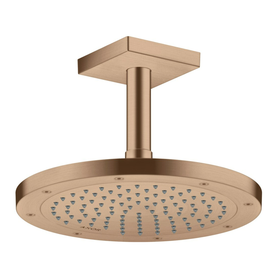 hansgrohe Axor pomme de douche EcoSmart plus, 245 mm, brossé, 1 jet, encastrée