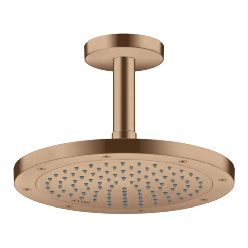 hansgrohe Axor pomme de douche EcoSmart plus, 245 mm, brossé, 1 jet, encastrée