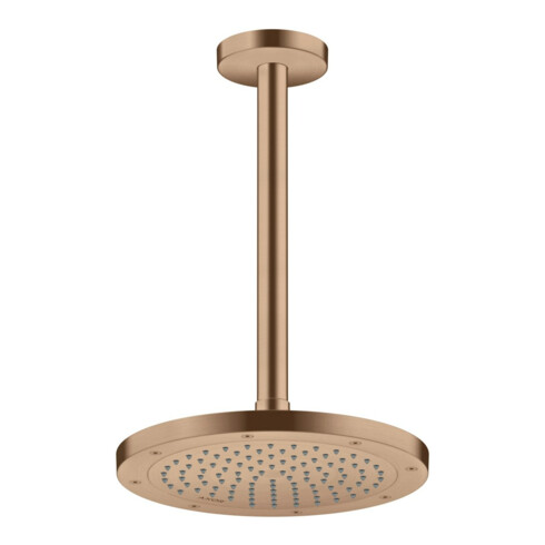 hansgrohe Axor pomme de douche EcoSmart plus, 245 mm, brossé, 1 jet, encastrée