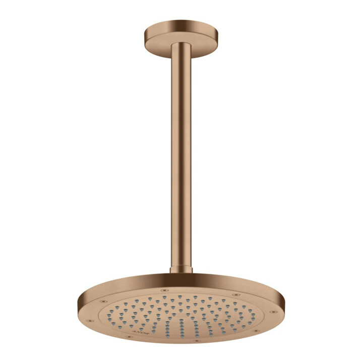 hansgrohe Axor pomme de douche EcoSmart plus, 245 mm, brossé, 1 jet, encastrée