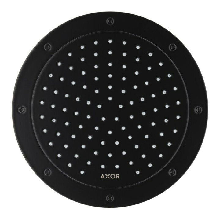 hansgrohe Axor pomme de douche EcoSmart plus, 245 mm, montage plafond ou mural, 1 jet, mat noir