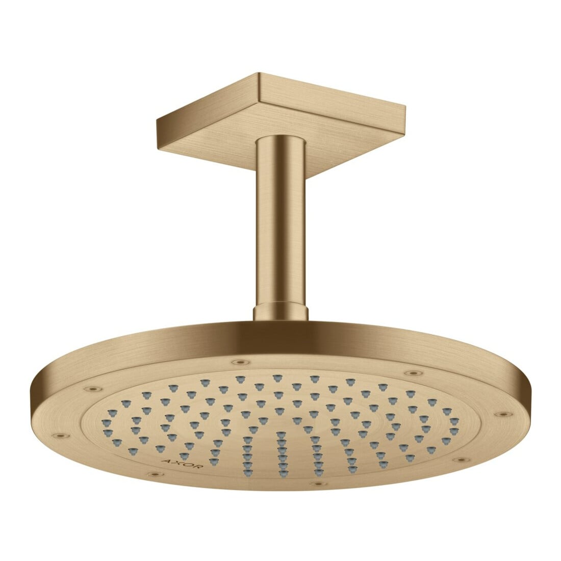 hansgrohe Axor pomme de douche EcoSmart plus encastrée, 245 mm, 1 an, bronze brossé