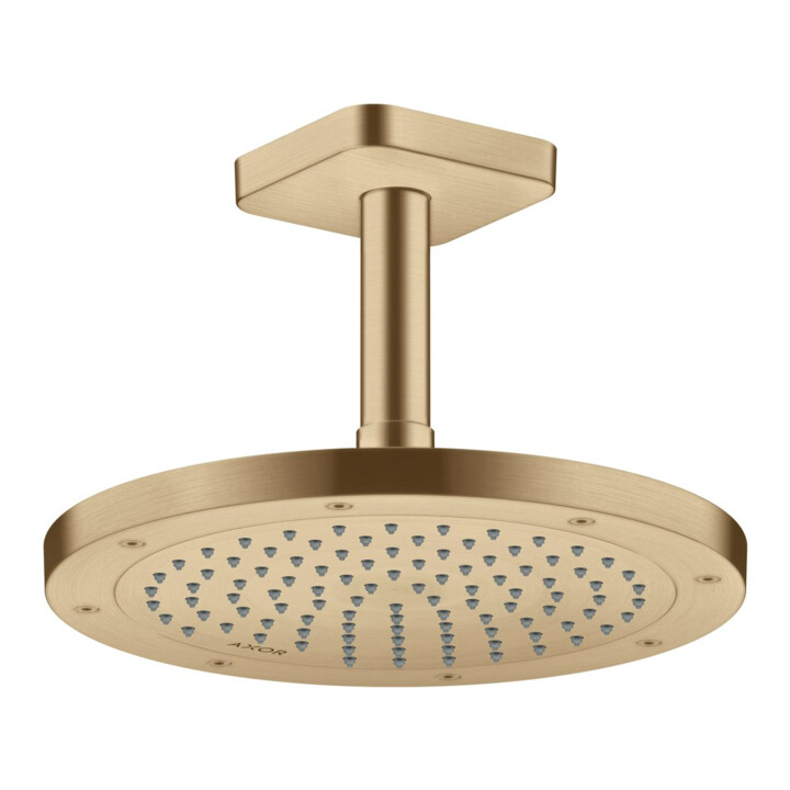 hansgrohe Axor pomme de douche EcoSmart plus encastrée, 245 mm, 1 an, bronze brossé