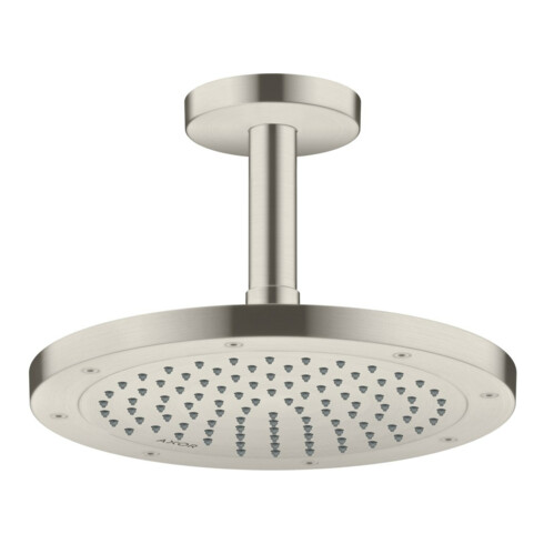 hansgrohe Axor Pomme de douche EcoSmart plus encastrée, 245 mm, 1 jet, aspect acier inoxydable