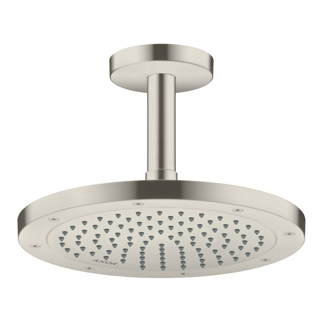 hansgrohe Axor Pomme de douche EcoSmart plus encastrée, 245 mm, 1 jet, aspect acier inoxydable