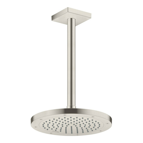 hansgrohe Axor Pomme de douche EcoSmart plus encastrée, 245 mm, 1 jet, aspect acier inoxydable