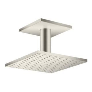 hansgrohe Axor Pomme de douche plafond, 250x250 mm, 1 an, aspect acier inoxydable