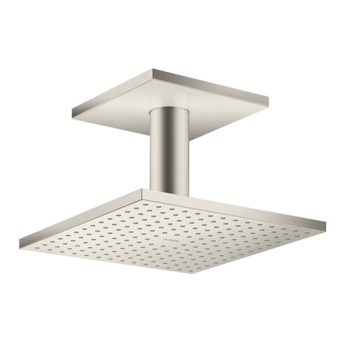 hansgrohe Axor pomme de douche plafond, 250x250 mm, 2 jets, aspect acier inoxydable