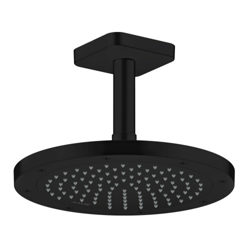 hansgrohe Axor pomme de douche plafond ou murale, 245 mm, 1j, mat noir