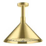 hansgrohe Axor pomme de tête avec raccord plafond, 240 mm, 2 jets, brossé
