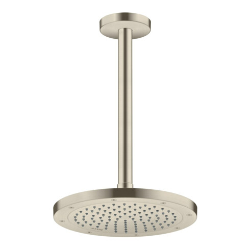hansgrohe Axor pomme de tête EcoSmart encastrée, 245 mm, 1 jet, nickel brossé