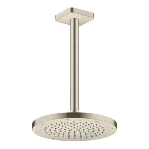 hansgrohe Axor pomme de tête EcoSmart encastrée, 245 mm, 1 jet, nickel brossé