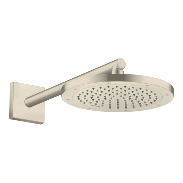 hansgrohe Axor pomme de tête EcoSmart encastrée, 245 mm, 1 jet, nickel brossé