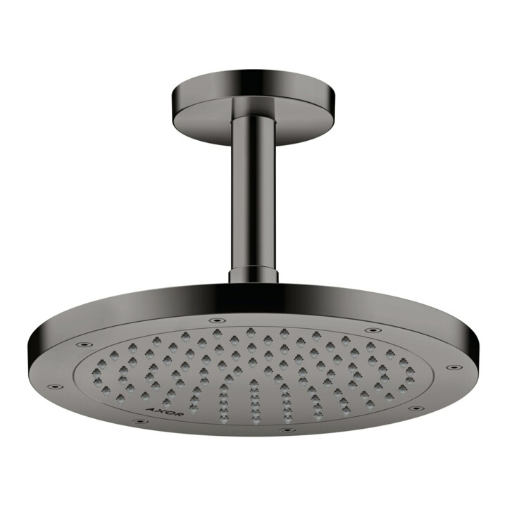 hansgrohe Axor pomme de tête EcoSmart encastrée, Ø 245 mm, 1 jet, bleu poli