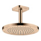 hansgrohe Axor pomme de tête EcoSmart encastrée, Ø 245 mm, 1 jet, poli or rose