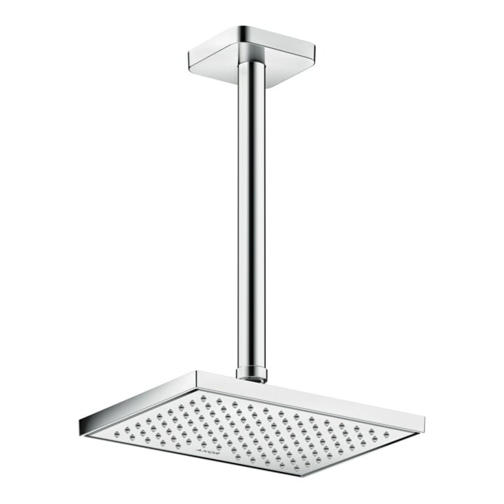 hansgrohe Axor pomme de tête EcoSmart encastrée ou murale, 245x185 mm, 1j, chrome