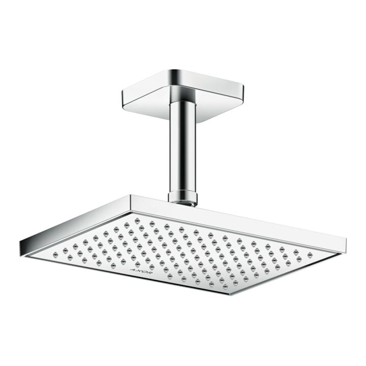 hansgrohe Axor pomme de tête EcoSmart encastrée ou murale, 245x185 mm, 1j, chrome