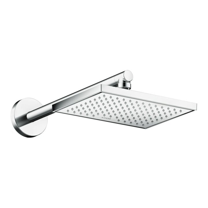 hansgrohe Axor pomme de tête EcoSmart encastrée ou murale, 245x185 mm, 1j, chrome