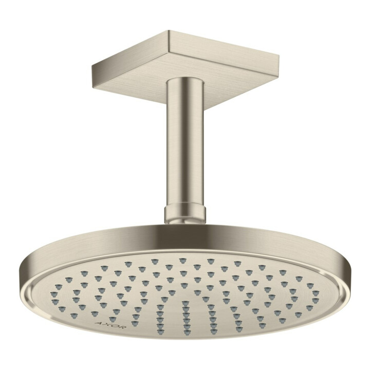 hansgrohe Axor Pommeau de douche plafond, 220 mm, 1 jet, nickel brossé