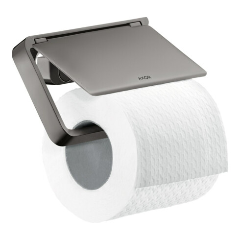 hansgrohe Axor Porte-papier universel avec couvercle, métal, chrome noir poli