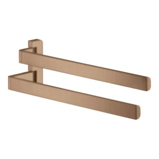 hansgrohe Axor porte-serviettes universel 409 mm, 2 bras, pivotant, brossé or rouge