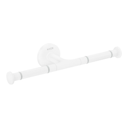 hansgrohe Axor PRH Uni. Double porte-serviettes rond, montage mural, blanc mat