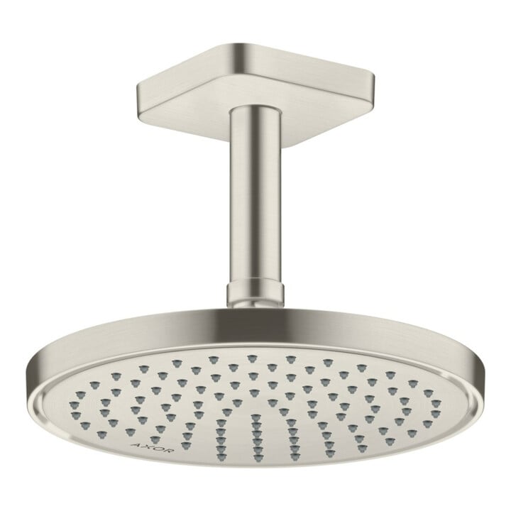 hansgrohe Axor Raccord plafond softsquare 100 mm, aspect acier inoxydable, carré